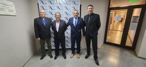 Carlos Acosta, Alejandro Comas, Daniel Vera y Dar&iacute;o Weglin, en el acto de asunci&oacute;n del nuevo gobernador de San Luis Claudio Poggi. 