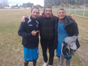 Campos centro junto a Tagliani y el Turco Garc&iacute;a. Esqui&uacute; presente en Paran&aacute;.