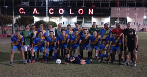 Sportivo Guadalupe +42 en la previa de un amistoso ante Col&oacute;n, en la cancha auxiliar del Estadio Brigadier L&oacute;pez. 