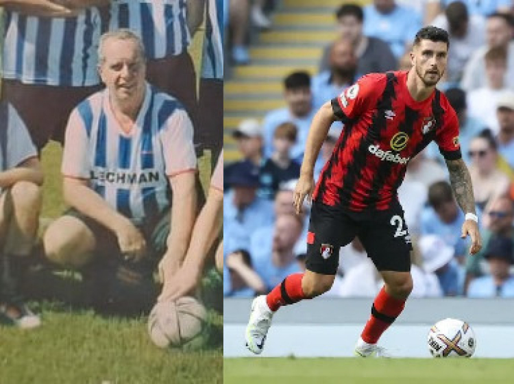 Ricardo y Marcos Senesi, el fútbol siempre. 