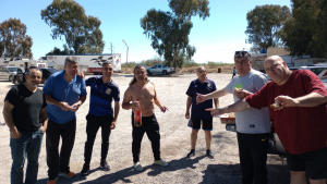 Talleres de Comodoro Rivadavia y una parada en San Antonio Oeste. 