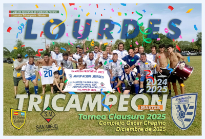 Lourdes, el gran campe&oacute;n de Paran&aacute;. 