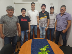 Vargas, Zuetta, Steinhorst, Weglin, L&oacute;pez y Almada, en la audiencia desarrollada en el Cepard. 