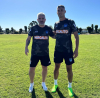 Un lujo para Arenas FC, Ariel Ortega jug&oacute; para el equipo, junto a su amigo y compa&ntilde;ero en River, Federico Almerares. 