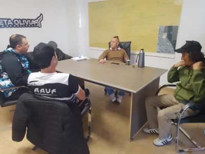 Weglin junto a Mur&uacute;a, Jones y &Aacute;lvarez. Trabajo articulado rumbo al Regional Patag&oacute;nico. 