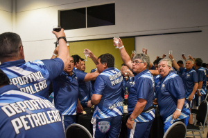 El brindis de Deportivo Petrolero de Caleta Olivia. 