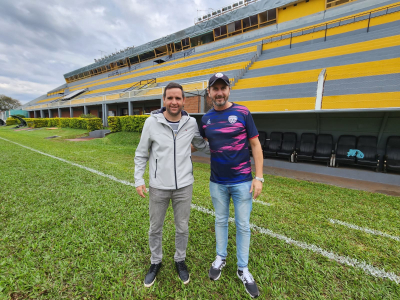 Romero y Weglin mantuvieron este lunes una reunión de trabajo en Crucero del Norte. 