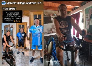 Marcelo Ortega, de Esquel, y Gustavo Millam&aacute;n, de Jacobacci. Entrenan a 323 kil&oacute;metros de distancia. Son del mismo equipo. 