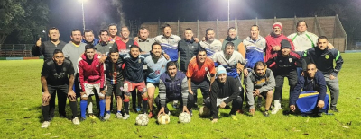 Entrenamientos tácticos y futbolísticos de Municipal de Margarita Belén, mirando Posadas
