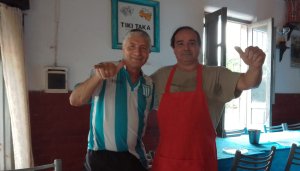 El Tano y Perico, Ramallo y Viedma unidos por el f&uacute;tbol de veteranos. 