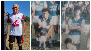 Geiser es el capit&aacute;n del equipo de Unidos de Resistencia. En la segunda foto, con la camiseta de Villa Alvear, donde fue compa&ntilde;ero en 1985 del DT de Paraguay Gustavo Alfaro (tercera imagen). 