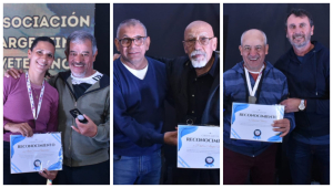 Ana Clara Gonz&aacute;lez (campeona nacional de atletismo), Pedro Angel Nievas (uno de los jugadores m&aacute;s longevos del certamen con 76 a&ntilde;os) y Ram&oacute;n G&oacute;mez (se destac&oacute; su trayectoria), distinguidos por los dirigentes Alejandro Comas, Daniel Vera y Dar&iacute;o Weglin. 