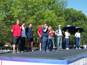En las fotos el acto inaugural, las delegaciones y Aldo Paredes, el ex Boca Juniors y San Lorenzo que juega para Bur&oacute; de San Luis. 
