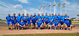 Deportivo Petrolero de Caleta Olivia, en una foto hist&oacute;rica tras su primera participaci&oacute;n nacional. 