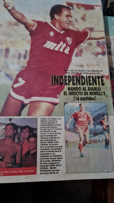 Ubaldi en la histórica revista Sólo Fútbol.